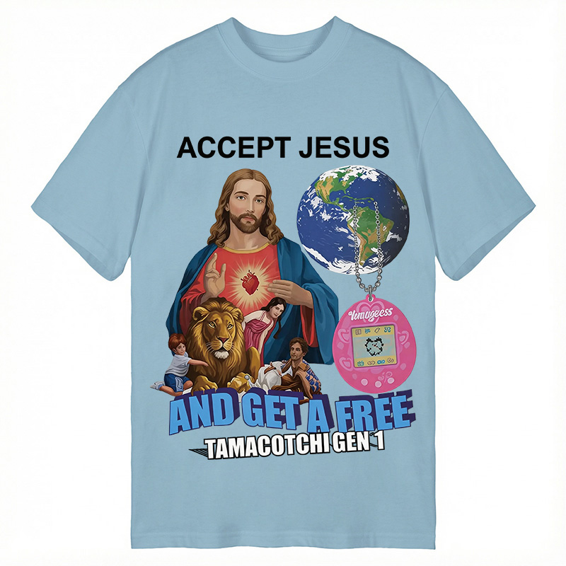 Modecanvas Accept Jesus DTG Printing Classic T-Shirt-modecanvas