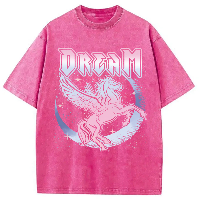 Modecanvas Dream Pegasus DTG Printing Washed T-Shirt