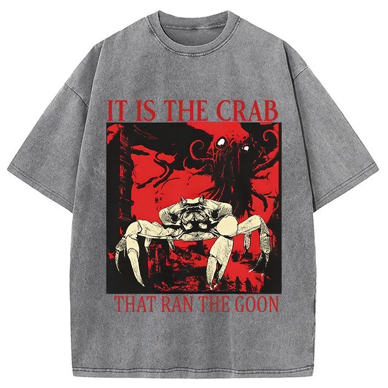 Modecanvas It is the Crab Meme Washed T-Shirt