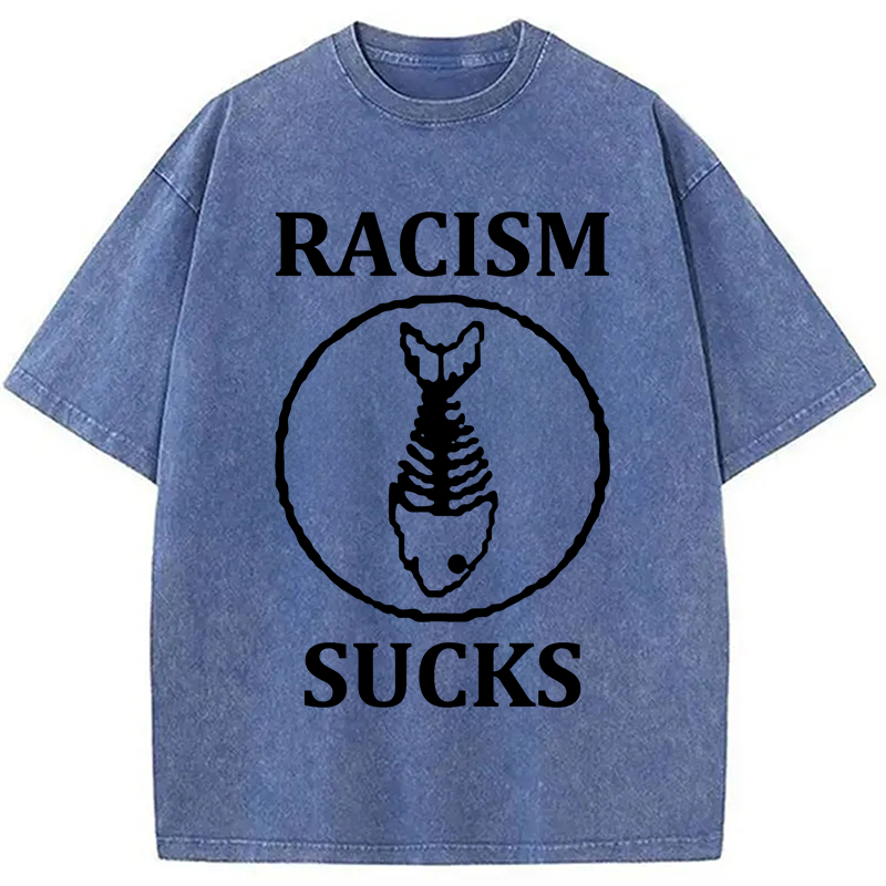 Modecanvas Racism Sucks Washed T-Shirt