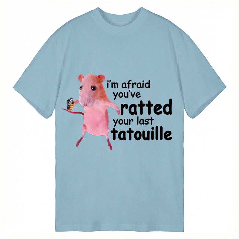 Modecanvas Funny Pink Rat Meme DTG Printing Classic T-Shirt-modecanvas