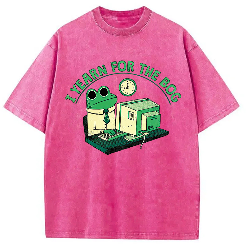 Modecanvas Yearn For The Bog DTG Printing Washed T-Shirt