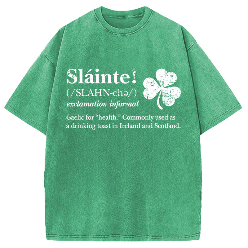 Modecanvas Slainte! Irish DTG Printing Washed T-Shirt