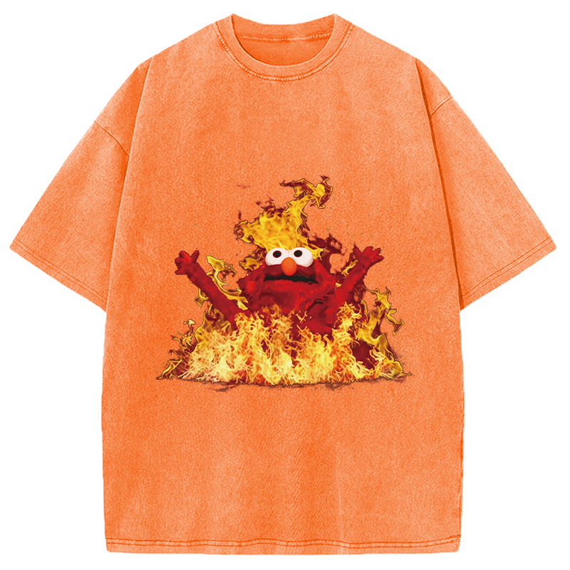 Modecanvas Hellmo Rise Meme DTG Printing Washed T-Shirt