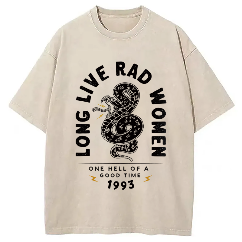 Modecanvas Long Live Rad Women DTG Printing Washed T-Shirt