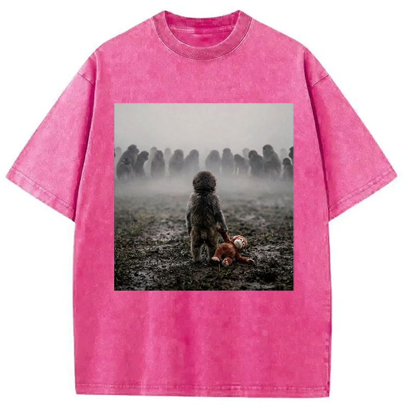 Modecanvas Punch Monkey DTG Printing Washed T-Shirt