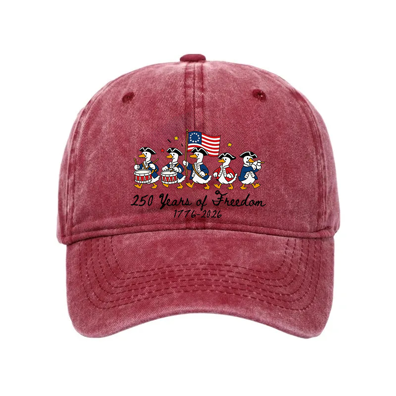 Modecanvas American 250th Anniversary Funny Goose Washed Cap