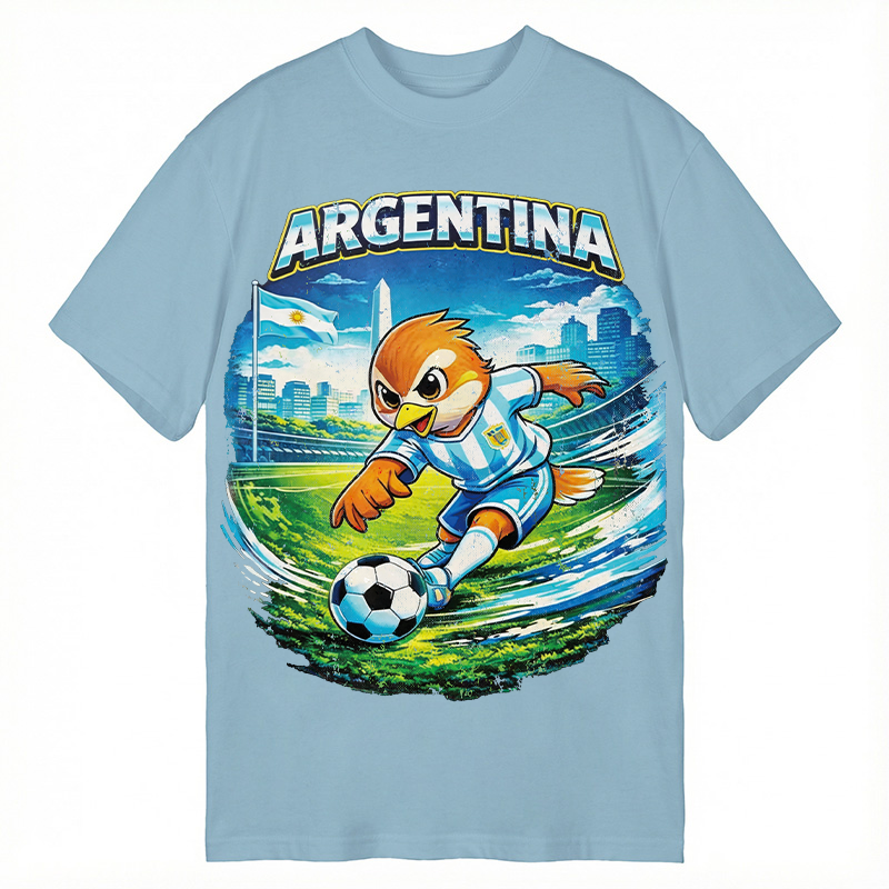 Modecanvas Argentina Rooster Soccer DTG Printing Classic T-Shirt-modecanvas