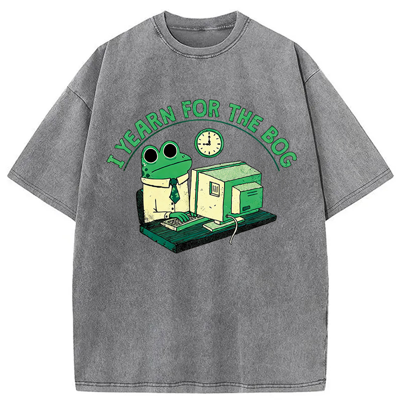 Modecanvas Yearn For The Bog DTG Printing Washed T-Shirt