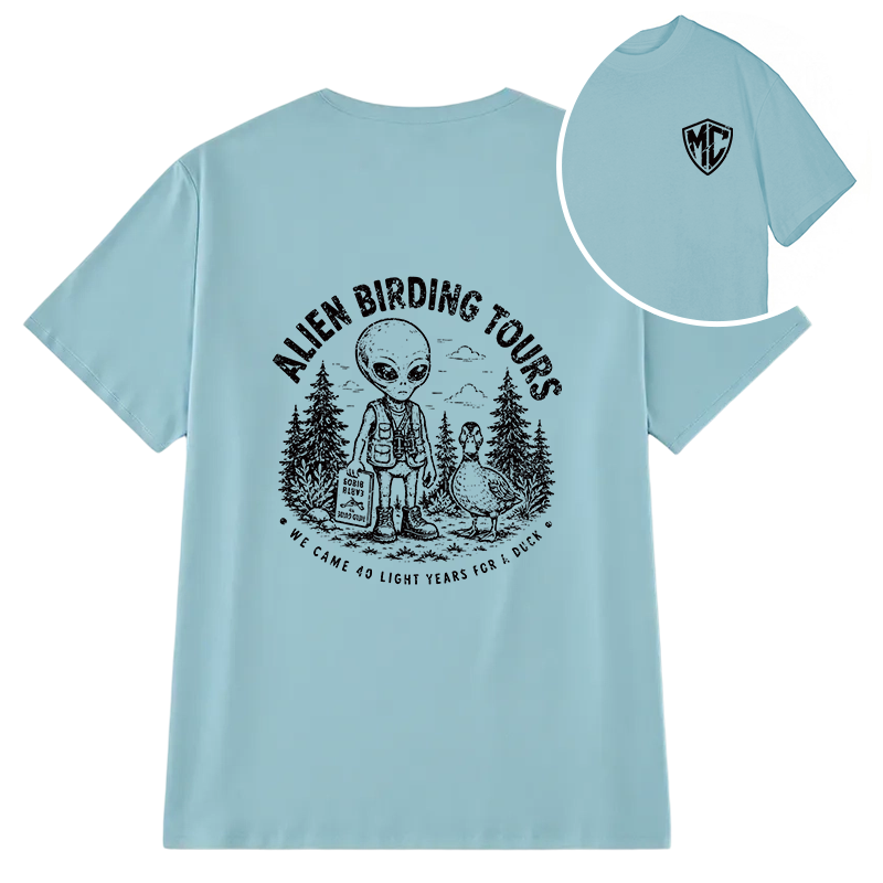Modecanvas Retro Birder Badge DTG Printing Back Classic T-Shirt