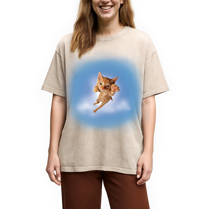 Modecanvas Pounce? More Like flounce DTG Printing Washed T-Shirt