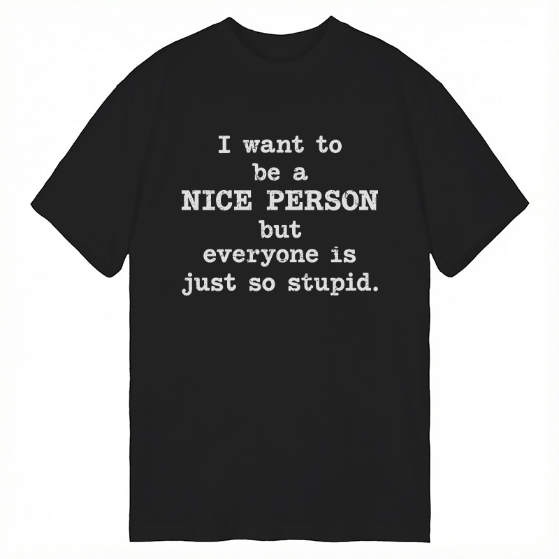 Modecanvas I Want To Be A Nice Person DTG Printing Classic T-Shirt