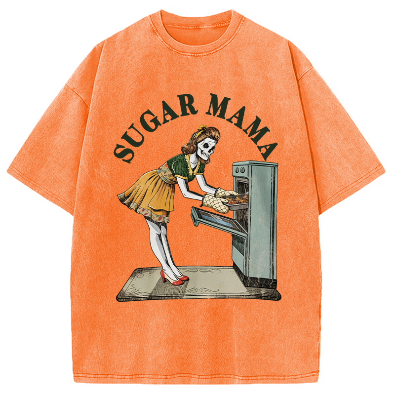 Modecanvas Sugar Mama DTG Printing Washed T-Shirt