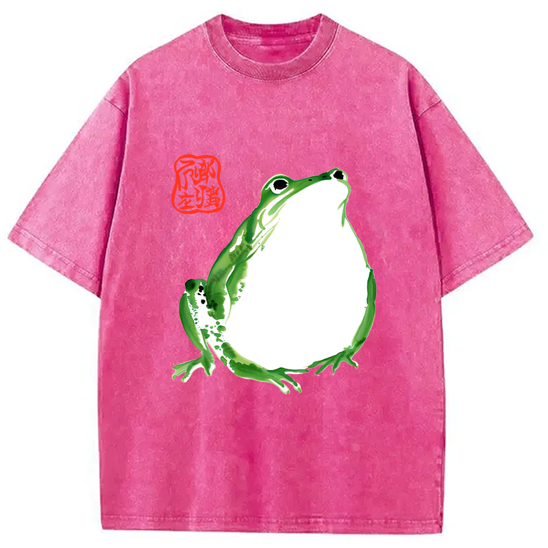 Modecanvas Japanese Frog Matsumoto Hoji Washed T-Shirt