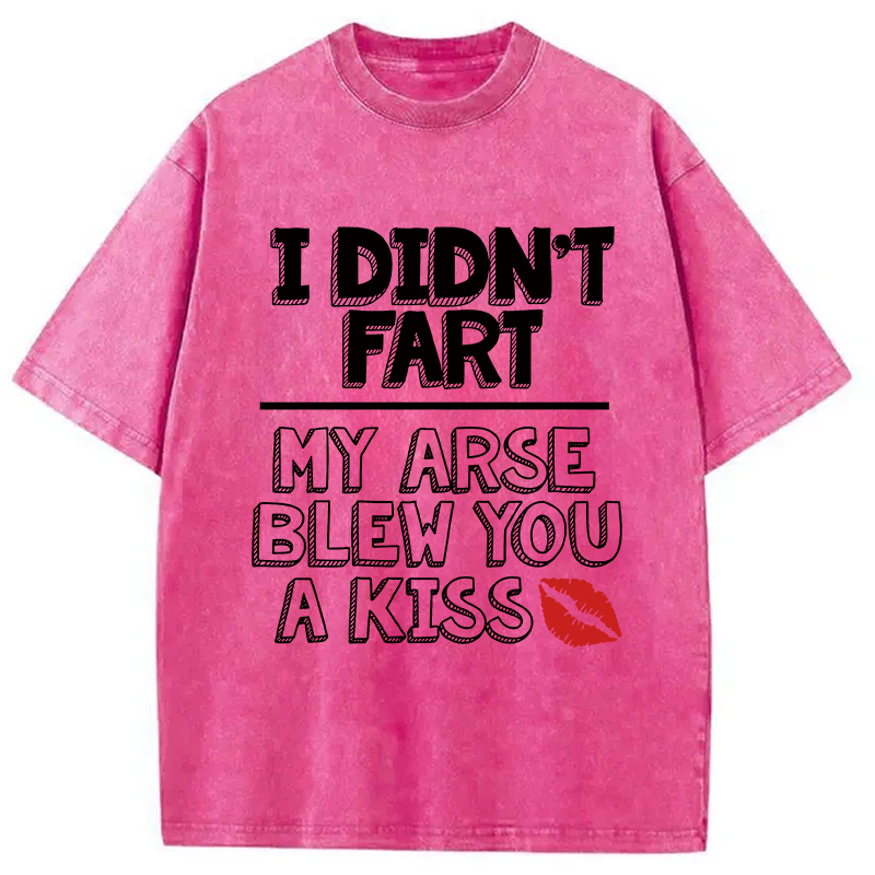 Modecanvas I Didn't Fart Funny Slogan DTG Printing Washed T-Shirt