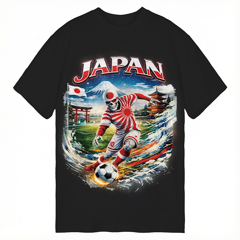 Modecanvas Vintage Japanese Football DTG Printing Classic T-Shirt-modecanvas