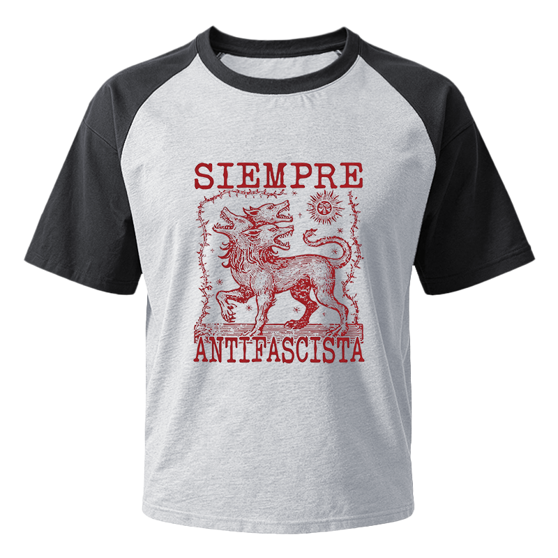 Modecanvas Siempre Antifascista Raglan T-Shirt