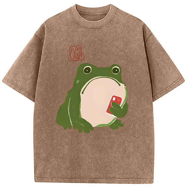 Modecanvas Ugh Matsumoto Hoji Frog Washed T-Shirt