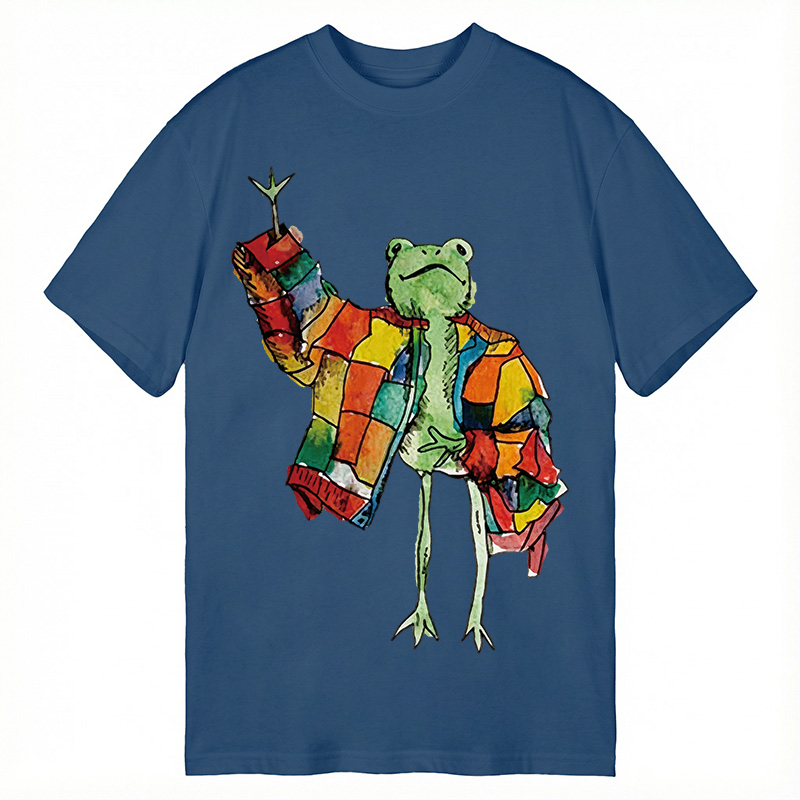 Modecanvas Stylish Frog DTG Printing Classic T-Shirt-modecanvas