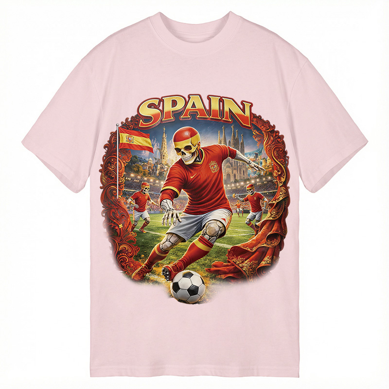 Modecanvas Spain Soccer Vintage DTG Printing Classic T-Shirt-modecanvas