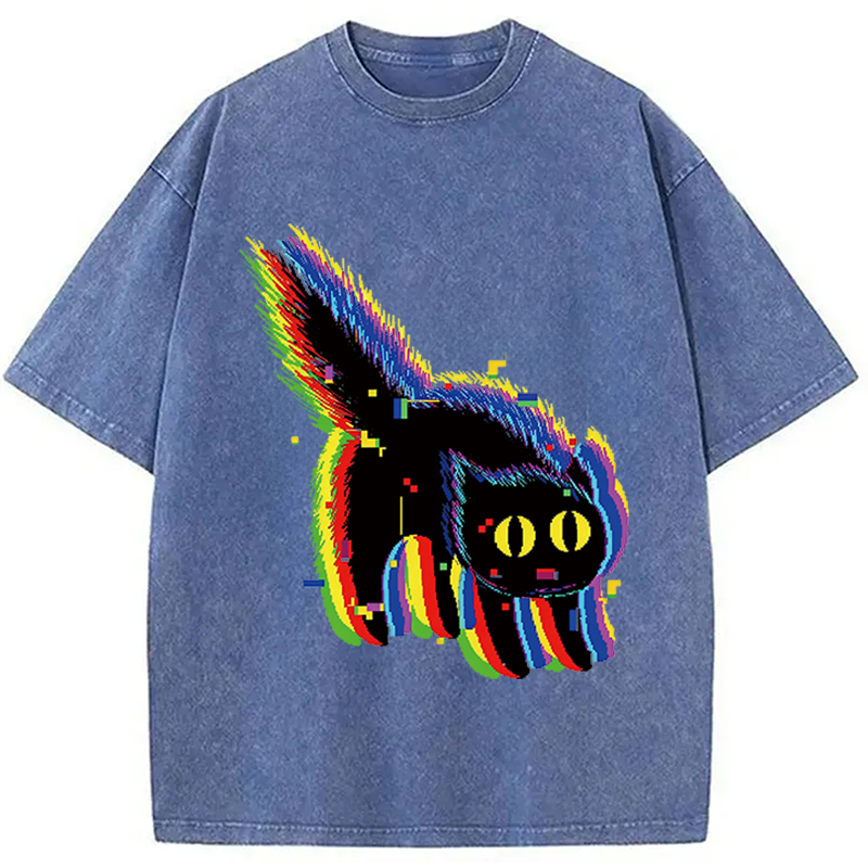 Modecanvas Technicat Glitch Washed T-Shirt-modecanvas