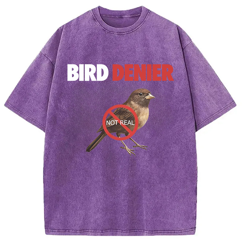 Modecanvas Bird Denier DTG Printing Washed T-Shirt