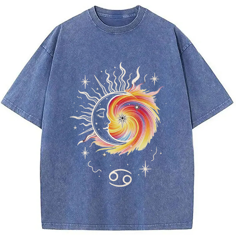 Modecanvas Balance Of Light And Soul? DTG Printing Washed T-Shirt