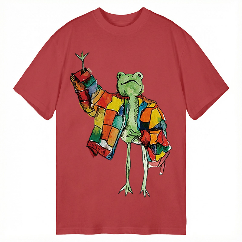 Modecanvas Stylish Frog DTG Printing Classic T-Shirt-modecanvas
