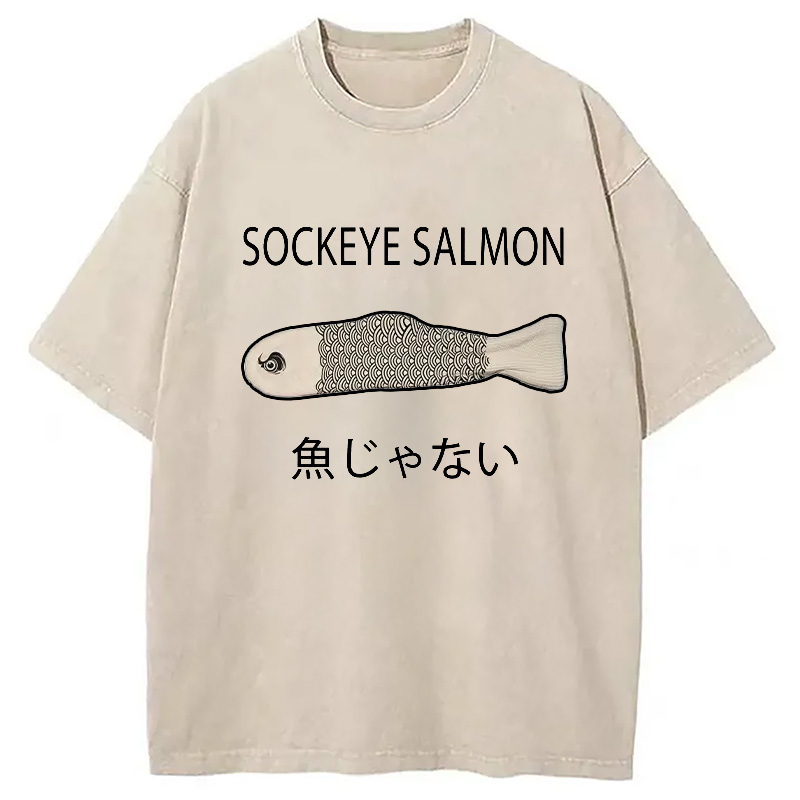 Modecanvas Sockeye Salmon Washed T-Shirt