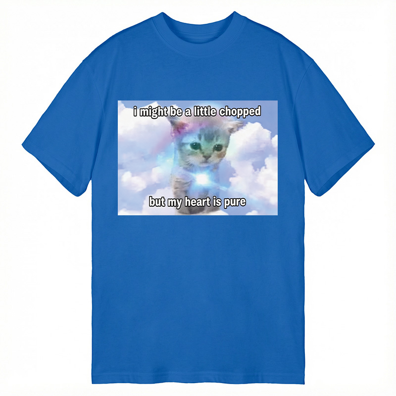 Modecanvas Pure Heart Cat Meme DTG Printing Classic T-Shirt-modecanvas