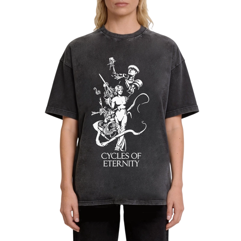 Modecanvas Cycles of Eternity DTG Printing Washed T-Shirt