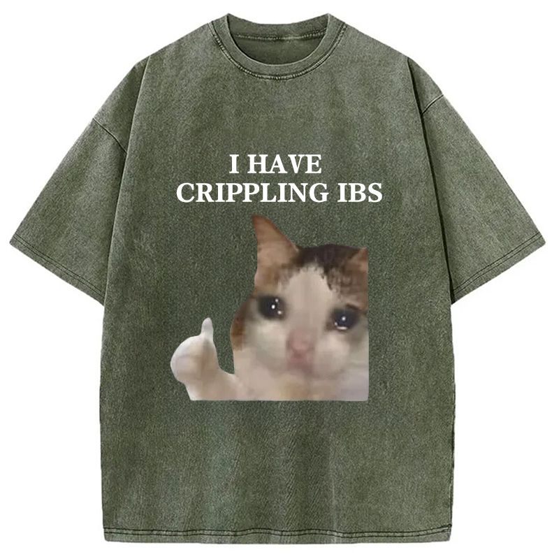 Modecanvas I Have Crippling IBS Washed T-Shirt