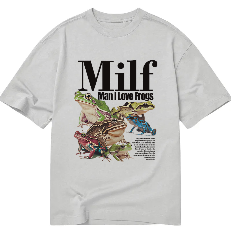 Modecanvas Man I Love Frogs Meme DTG Printing Classic T-Shirt-modecanvas