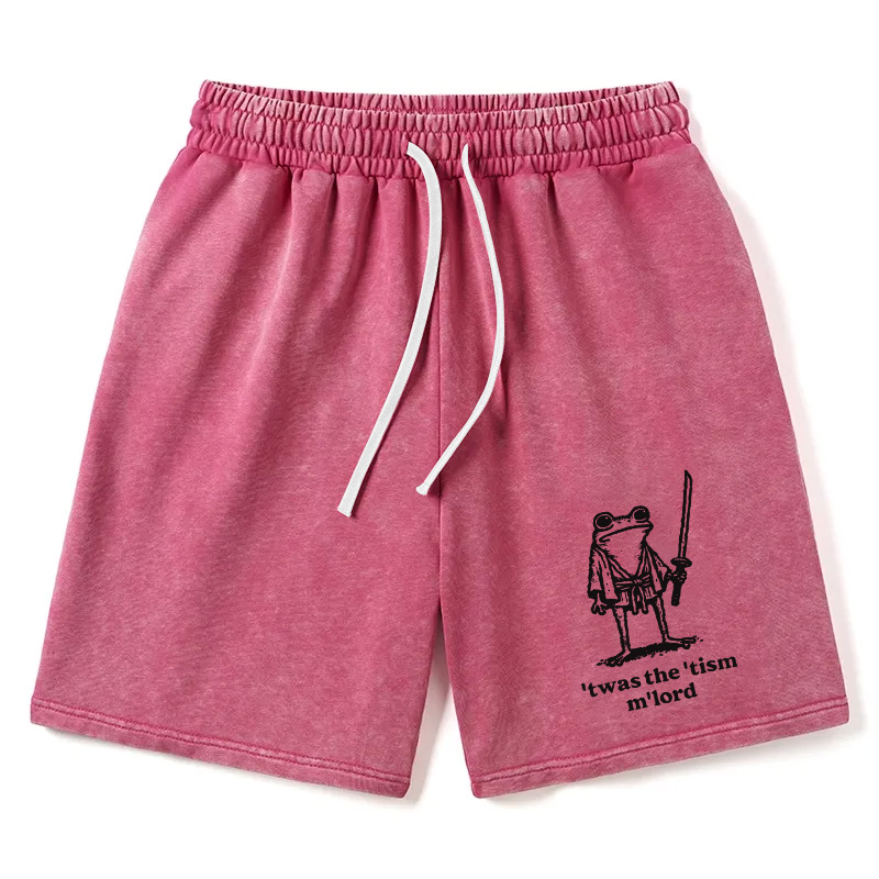 Modecanvas Focused Samurai Frog Washed Short