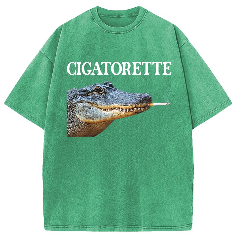 Modecanvas CIGATORETTE DTG Printing Washed T-Shirt