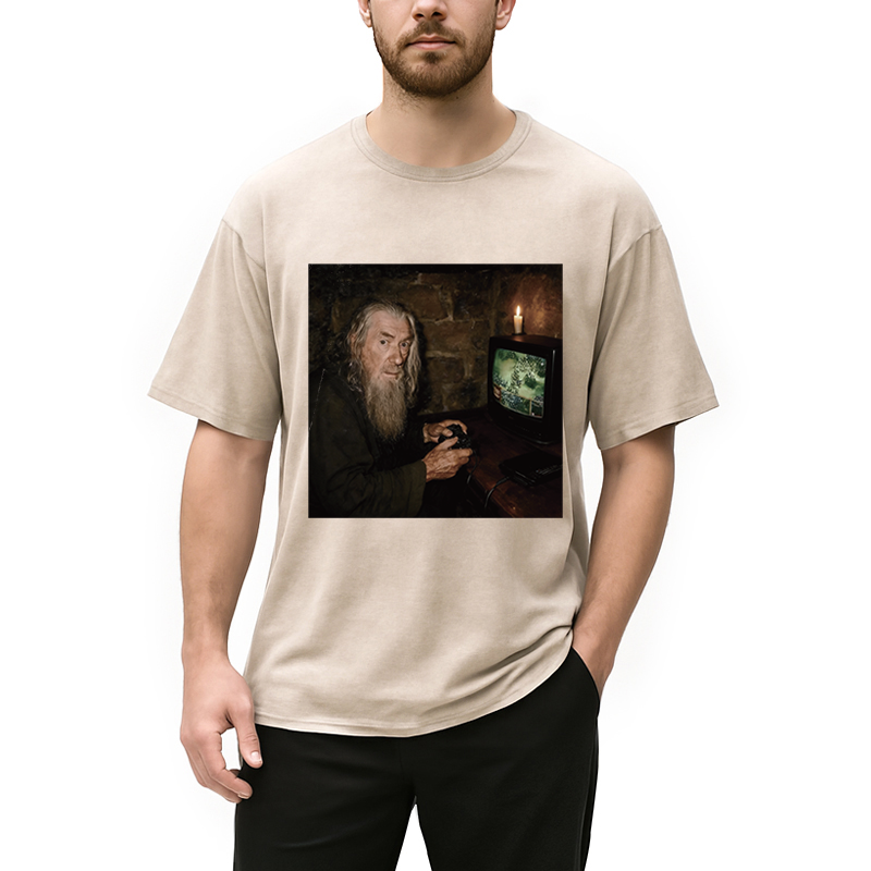 Modecanvas Gamer Wizard Washed T-Shirt