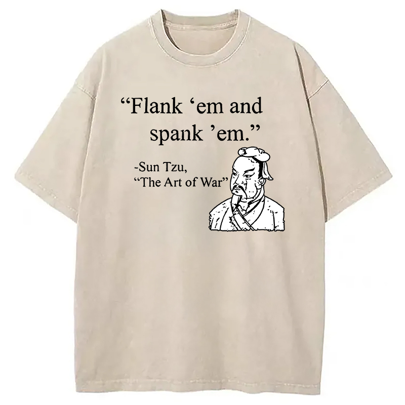 Modecanvas The Art Of War Funny Washed T-Shirt