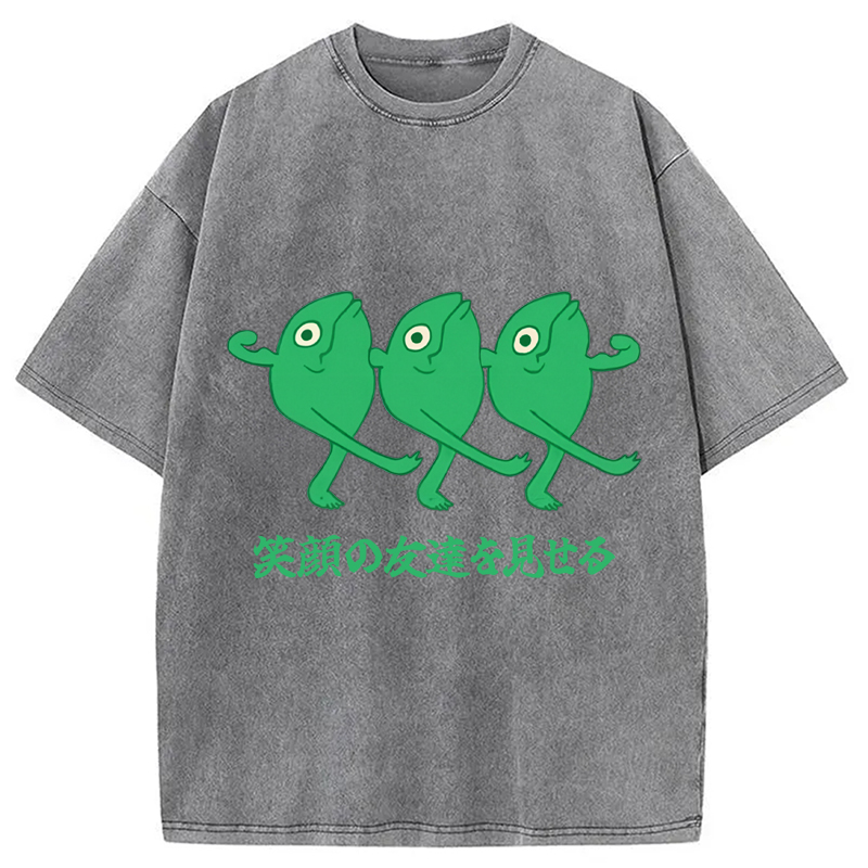 Modecanvas Show Your Smiling Washed T-Shirt