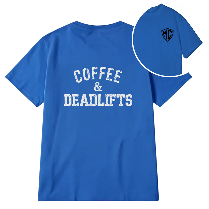 Modecanvas Coffee and Deadlifts DTG Printing Back Classic T-Shirt