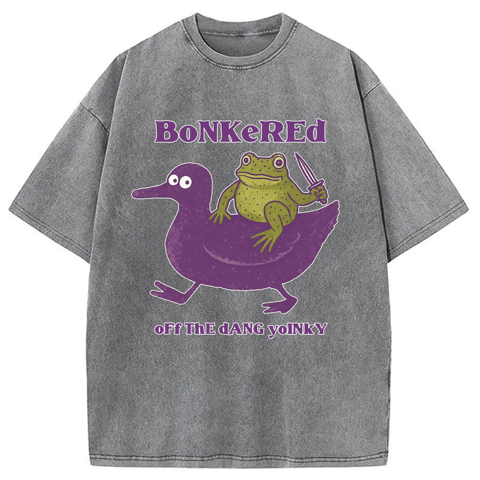 Modecanvas Bonkered of The Dang Yoinky Goose Washed T-Shirt