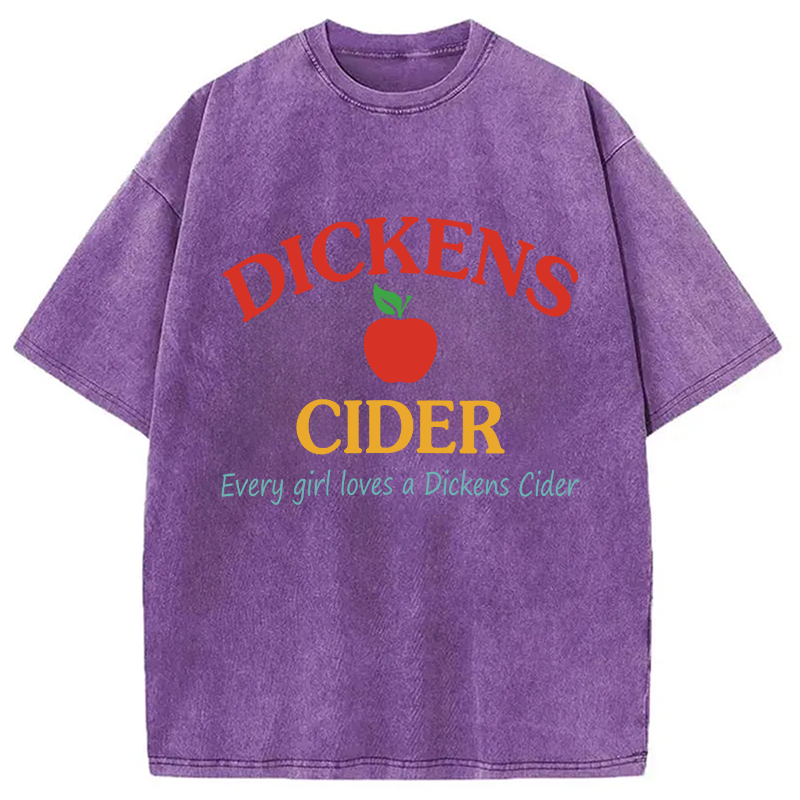 Modecanvas Dickens Cider DTG Printing Washed T-Shirt