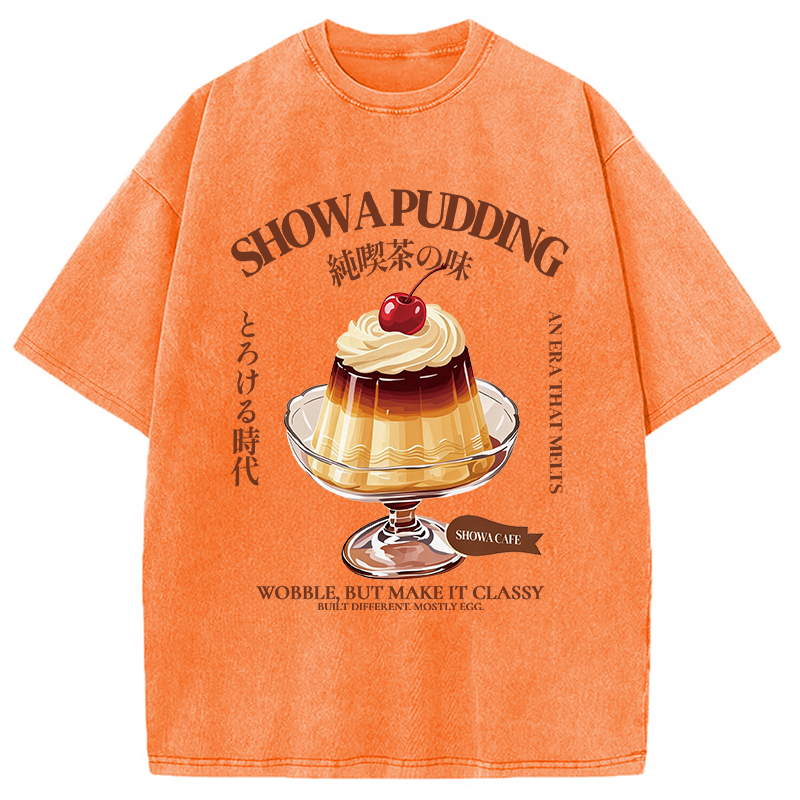 Modecanvas Japanese Pudding DTG Printing Washed T-Shirt-modecanvas