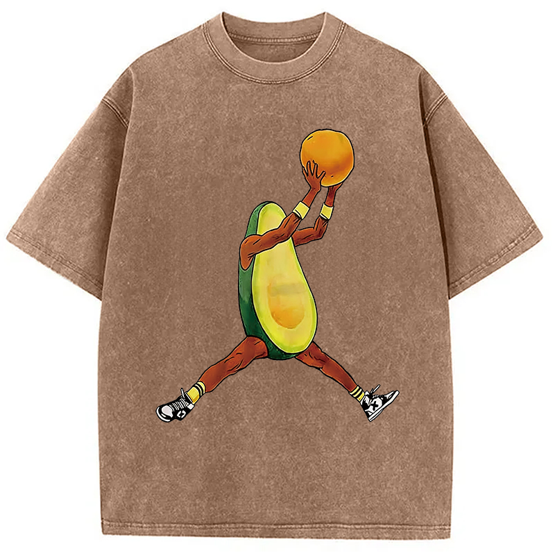 Modecanvas Avocado Basketball Washed T-Shirt