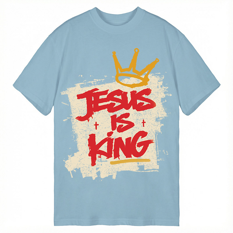 Modecanvas Jesus Is King DTG Printing Classic T-Shirt-modecanvas
