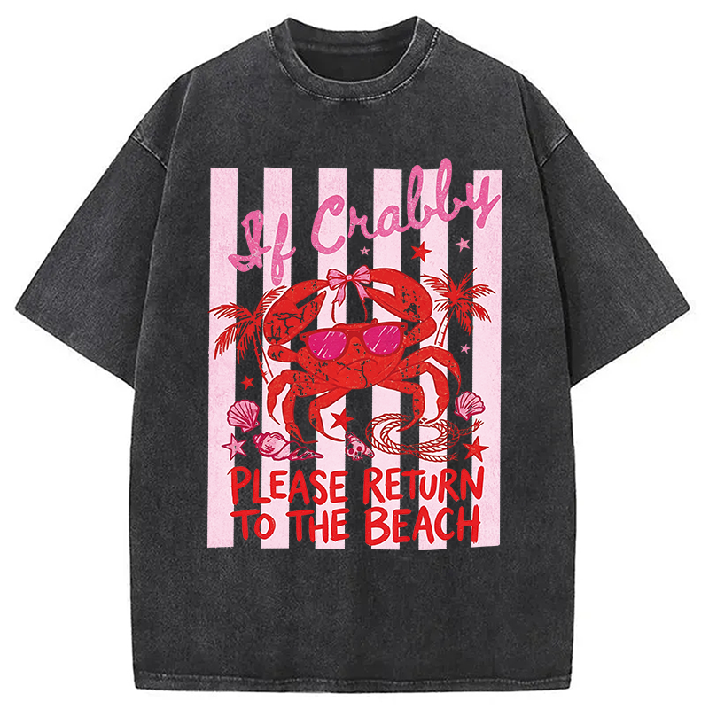Modecanvas Return To Beach DTG Printing Washed T-Shirt
