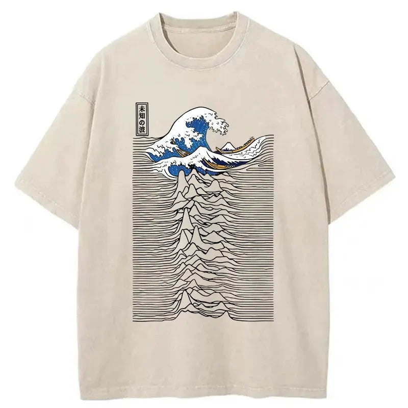Modecanvas Music And Waves Washed T-Shirt