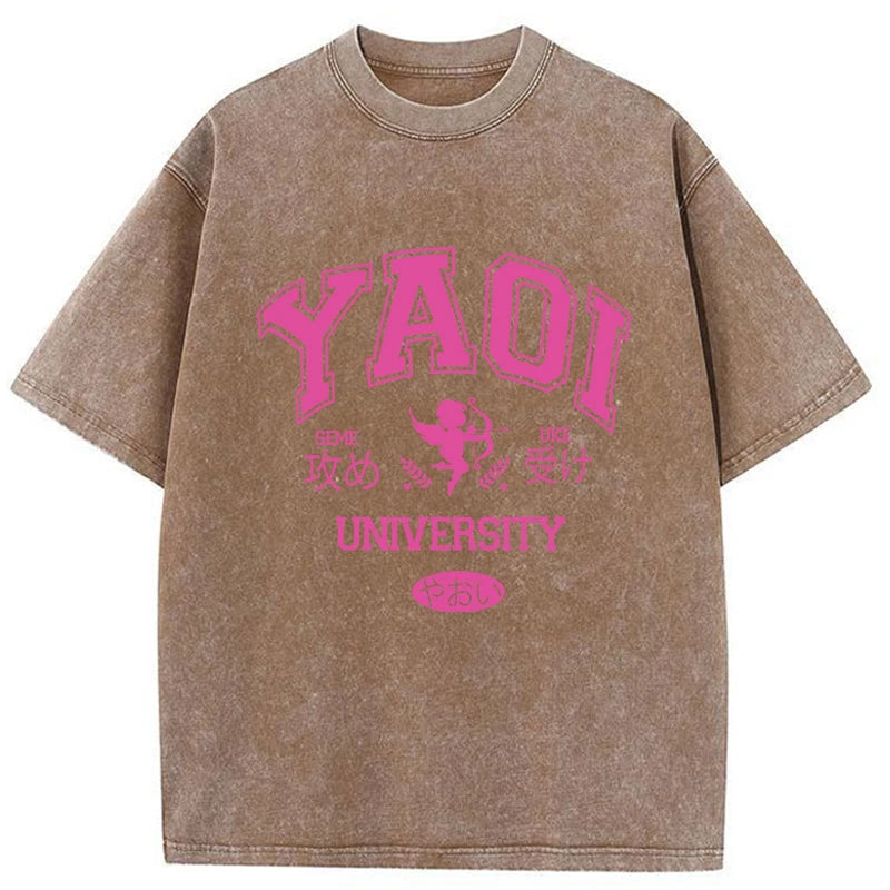 Modecanvas Yaoi University Washed T-Shirt