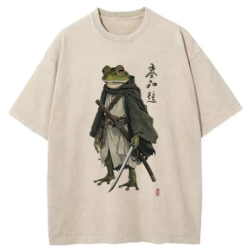 Modecanvas Frog Warrior Japan Washed T-Shirt