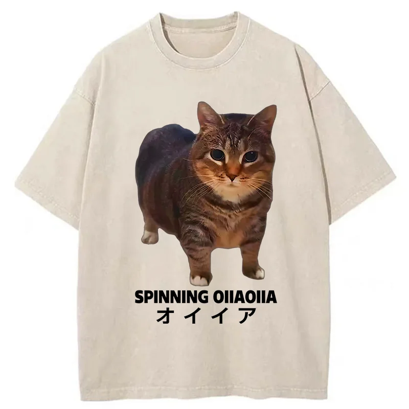 Modecanvas OIIAOIIA Cat Washed T-Shirt
