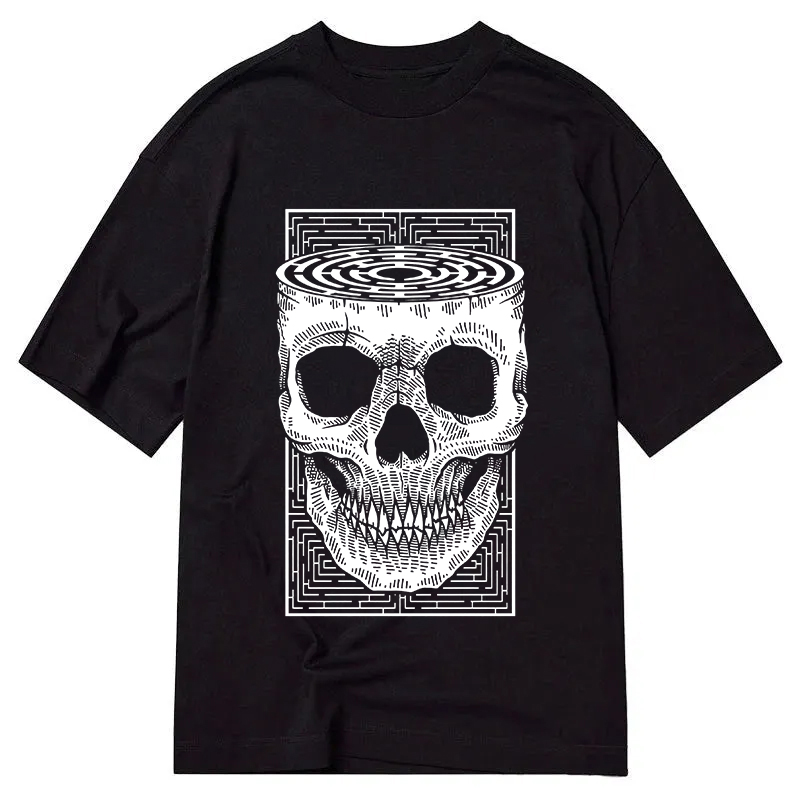 Modecanvas Horror Skull DTG Printing Classic T-Shirt-modecanvas